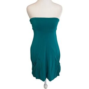 Tube Dress‎ Mini Dress Bodycon Ruched Sleeveless Party Cocktail Green
